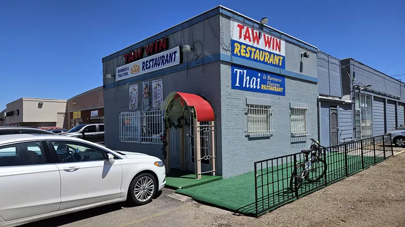 Image: outside of Burmese restaurant