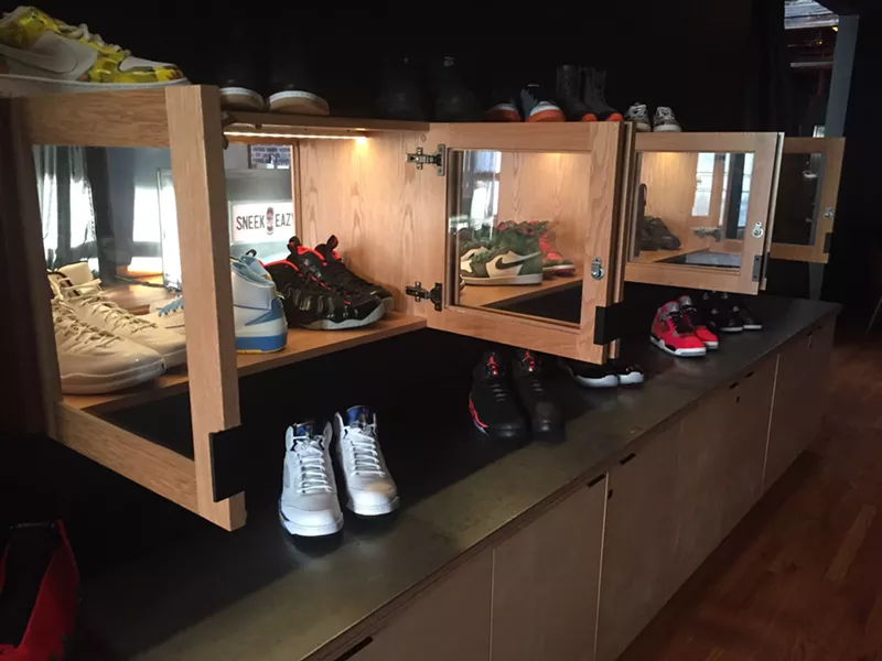 Image: In addition to a bar specializing in craft cocktails, SneekEazy offers a selection of unique, exclusive sneakers for purchase.