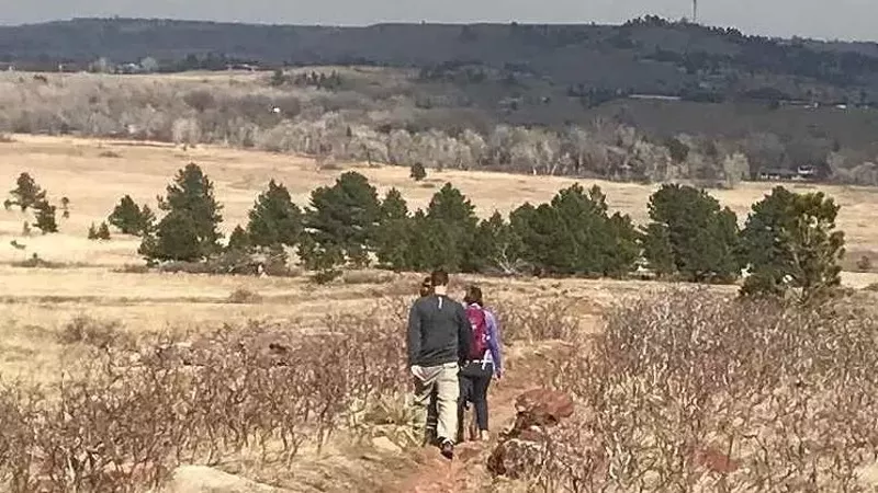 Image: Appropriate behavior along the South Boulder Creek Trail.