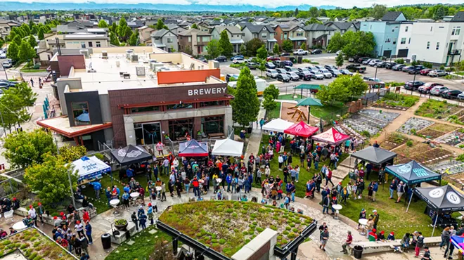 Outdoor garden beer festival.