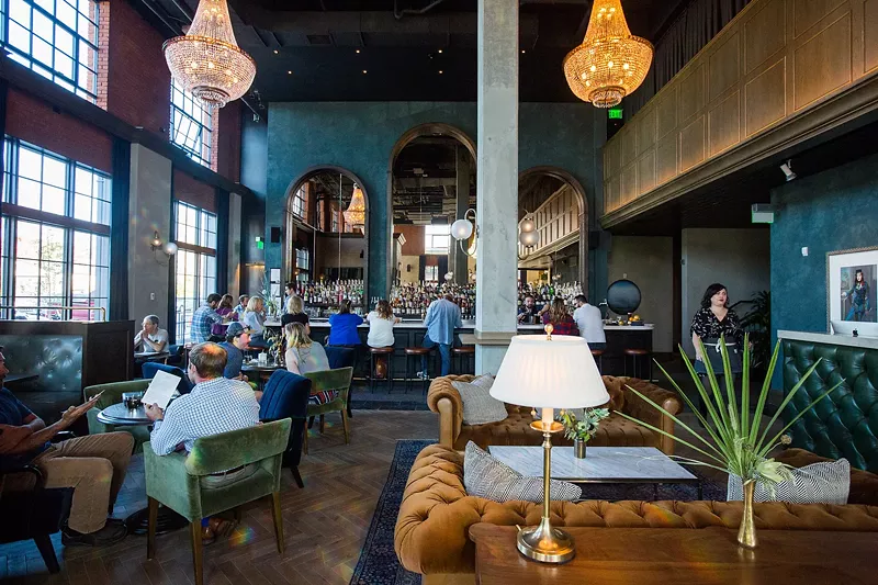 Image: Death & Co.'s bar blends seamlessly with the lobby of the Ramble Hotel.