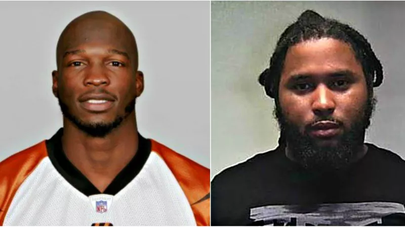 Image: Chad Johnson and Mervin Cabe: not exactly identical twins.