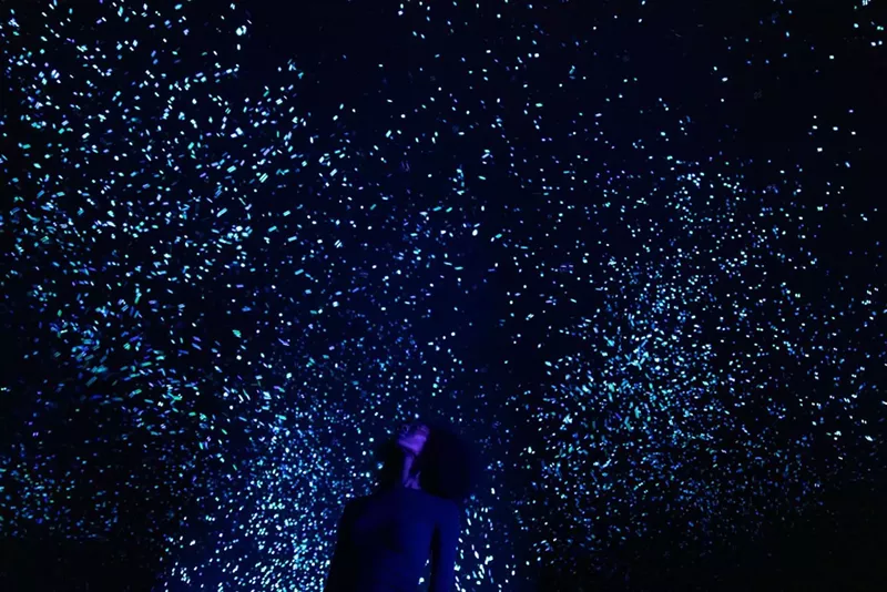 Image: Glowing blue sparks