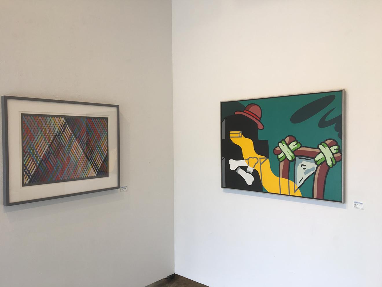 Works by Charlies DiJulio (left) and Paul Gillis at Spark Gallery.