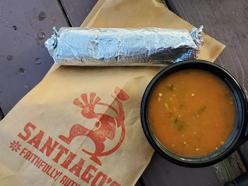 Image: Santiago's breakfast burritos are one of the best deals in the city.