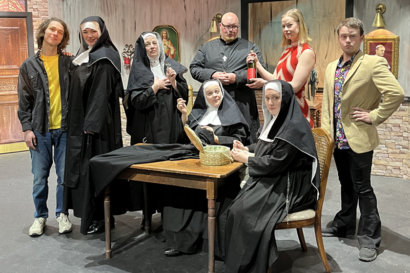 Image: The cast of Drinking Habits at Longmont Theatre.