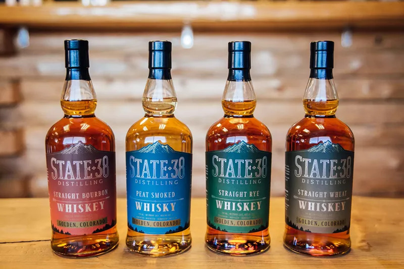 Image: New bottles and whiskey varieties from State 38 Distilling.