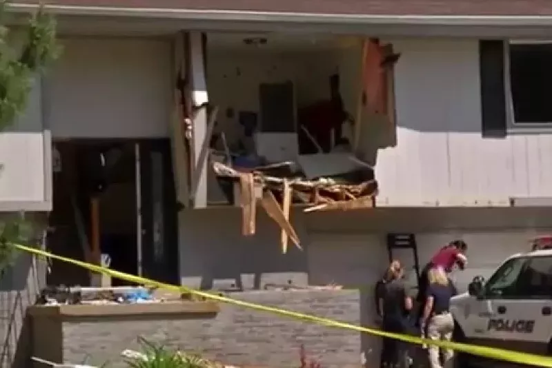 Image: The Greenwood Village home as it looked in the immediate aftermath of the June 2015 SWAT raid.