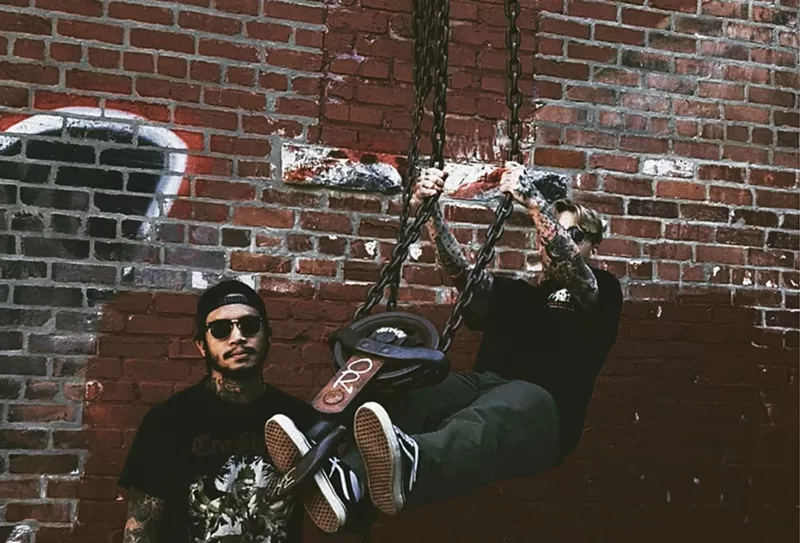 Image: Matt Lopez, left, and Alex Forbes came up with the 'grunge-gaze' concept of Summer of Peril in late 2023.
