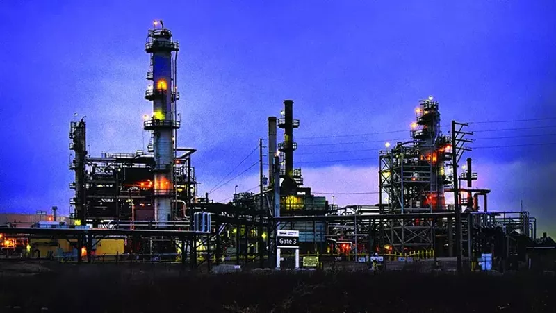 Image: Suncor is located by a residential neighborhood in north Denver.
