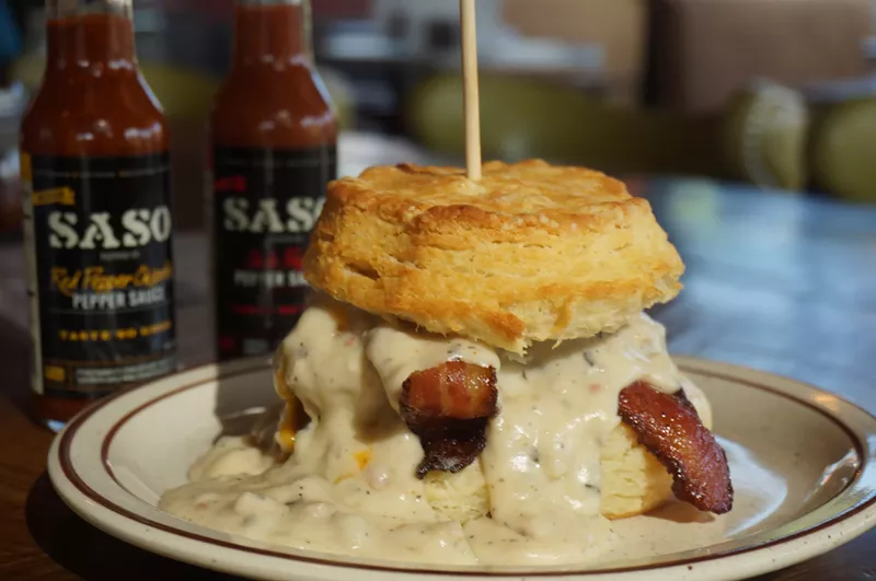 Image: Denver Biscuit Company at Atomic Cowboy is here for your biscuit needs. Many neighborhood bars are valiantly working to keep you, and their staffs, fed.