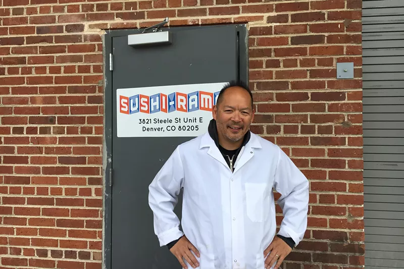 Image: Sushi-Rama owner Jeff Osaka outside his new commercial facility.