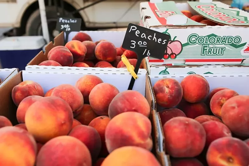 Image: Peach season runs from mid-July into September.