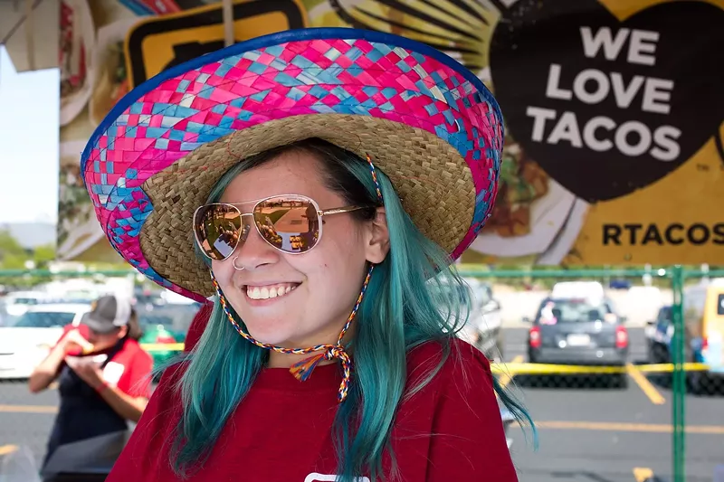 Image: A fan at the first Tacolandia.