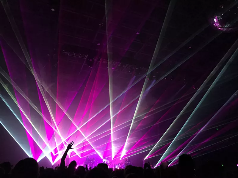 Image: Tame Impala had an impressive array of lasers at the Mission Ballroom on October 7.