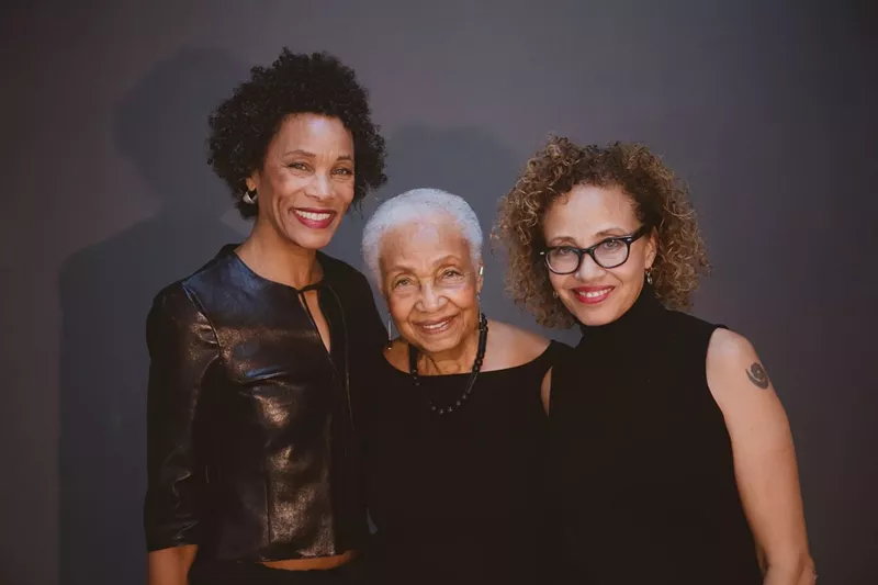 Image: Clara Villarosa (center) and daughters Alicia and Linda.