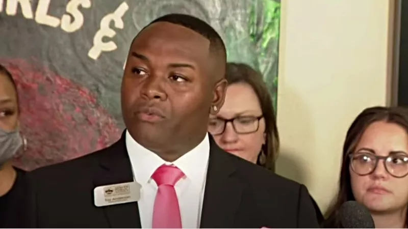 Image: Tay Anderson during his July 14 press conference at Brother Jeff's Cultural Center.