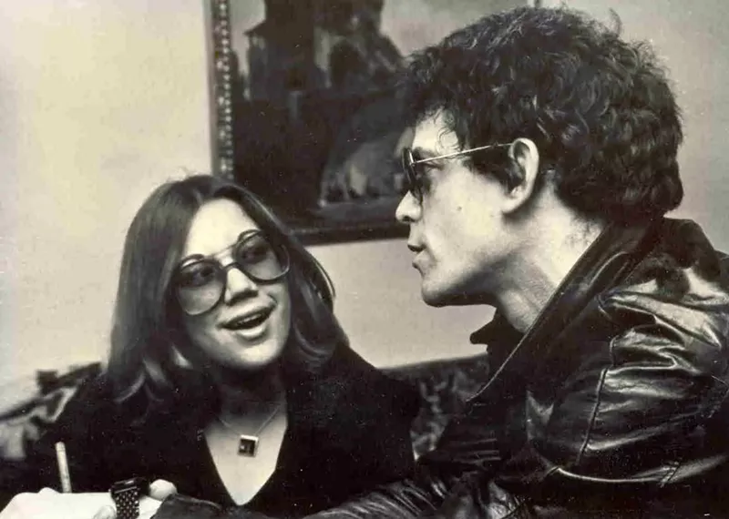 Image: Dana Cain, a rock fan from the beginning, interviews Lou Reed, circa 1977.