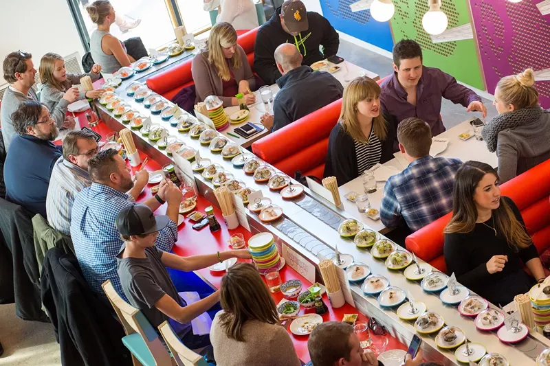 Image: Sushi-Rama lets you pick your sushi from a conveyor belt.