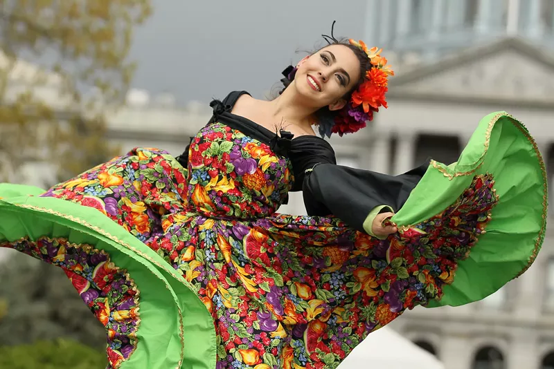 Image: A dancer from last year's Cinco de Mayo Denver festival.