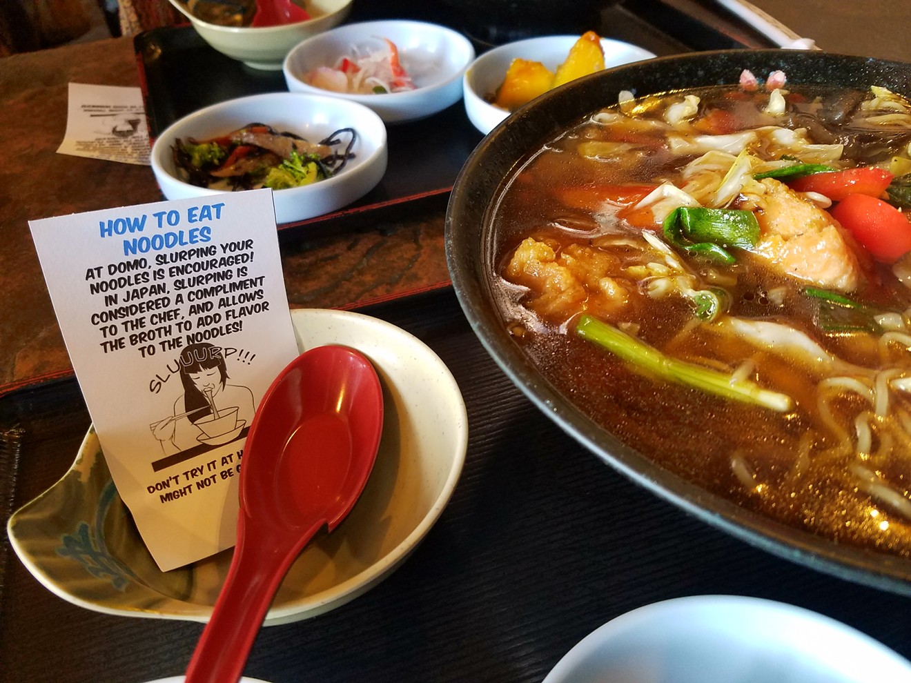 Getting ramen at Domo comes with instructions.