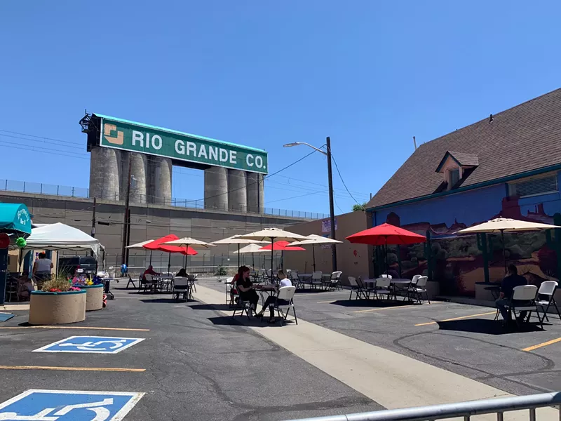 Image: Brewery Bar II opened a patio in the parking lot in June.