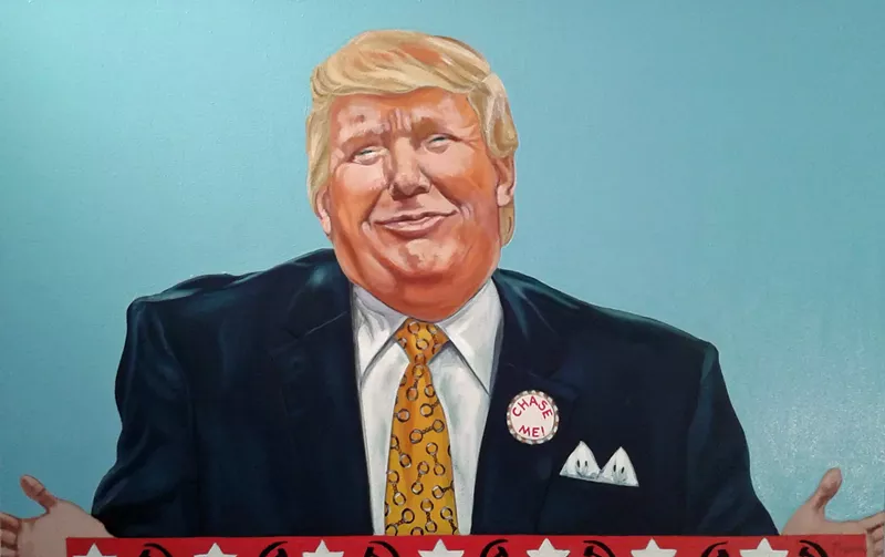Image: Sharon Brown, "Donald Trump II," oil on canvas.