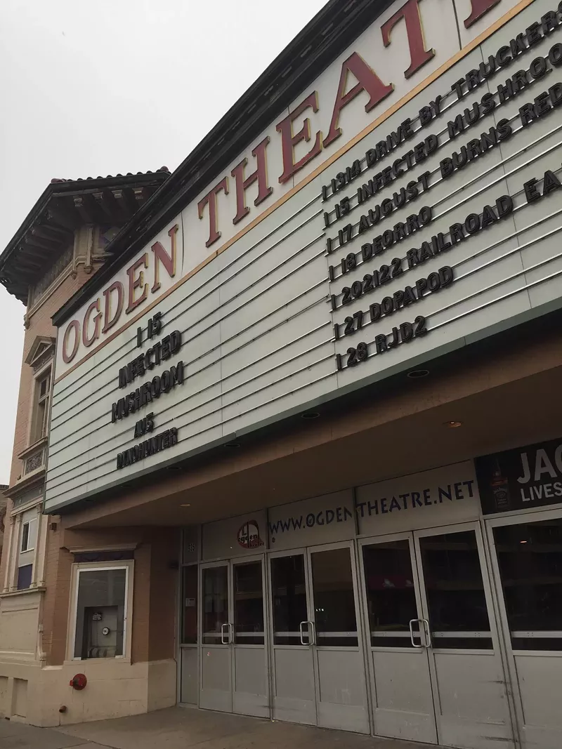 Image: You can also buy tickets for the Gothic and Bluebird at the Ogden Theatre box office.