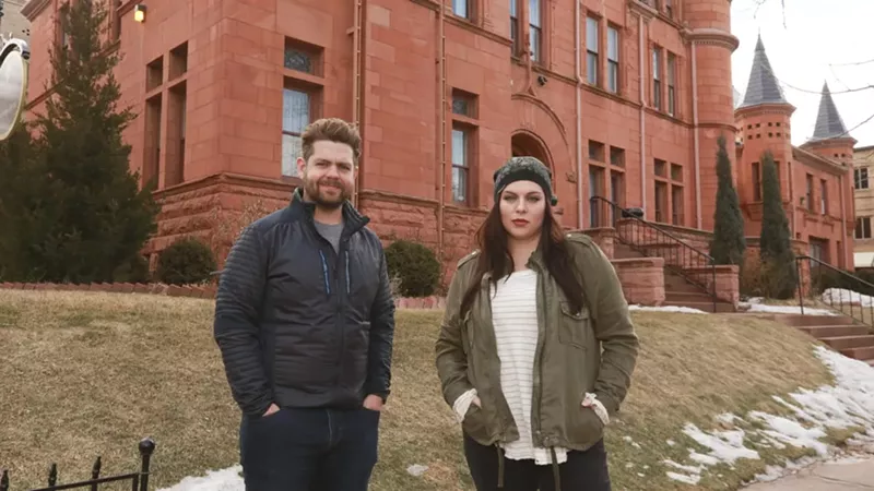 Image: Portals to Hell stars Jack Osbourne and Katrina Weidman visited the Croke-Patterson Mansion.