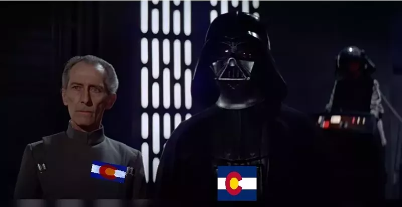 Image: May the 4th be with you, high above the Rocky Mountains.