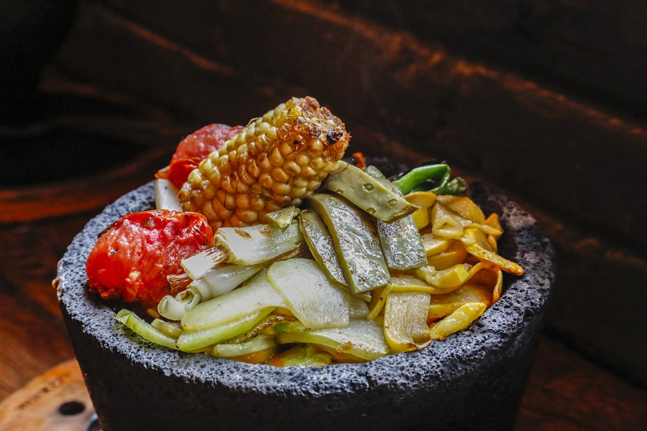 The vegan molcajete is the special at Adelitas Cocina y Cantina for Vegan Restaurant Week.