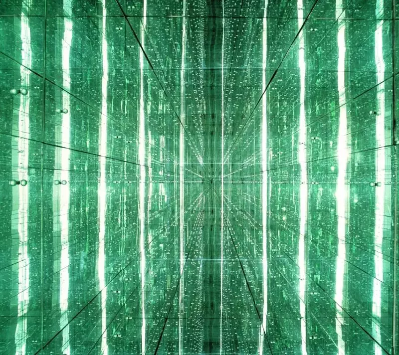 Image: Lucas Samaras, "Corridor #2," 1970, mirrors on wood frame.