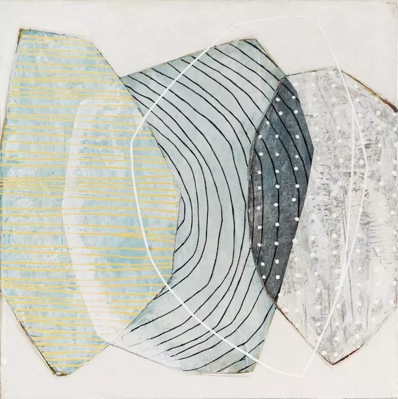Image: Karine Léger, "Throwing Words III," acrylic on canvas.