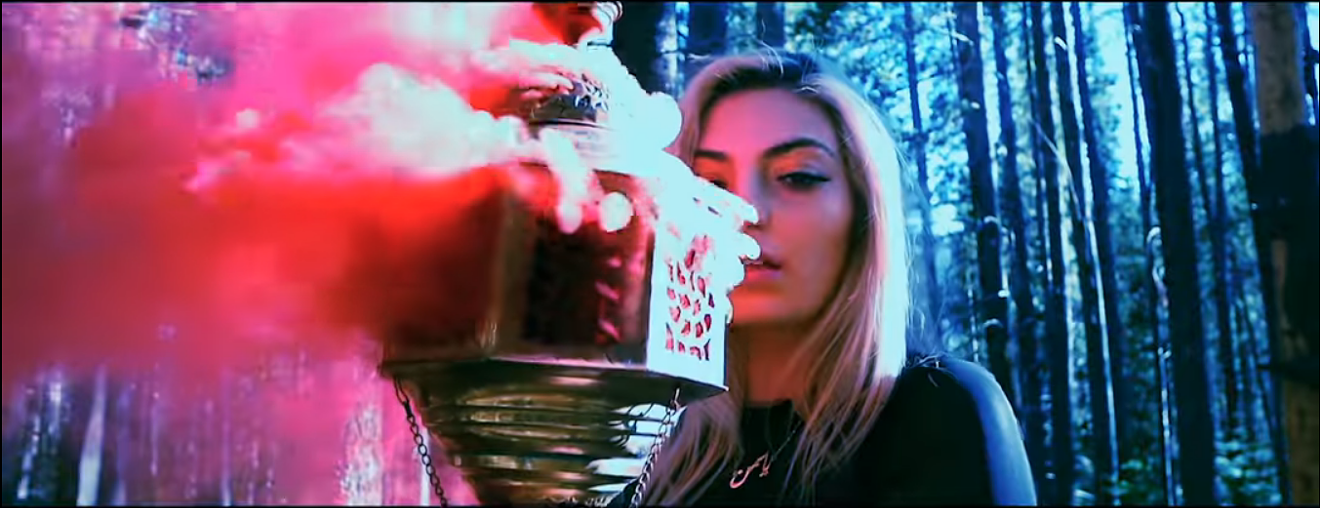 A still from YaSi's new music video, "Lie"
