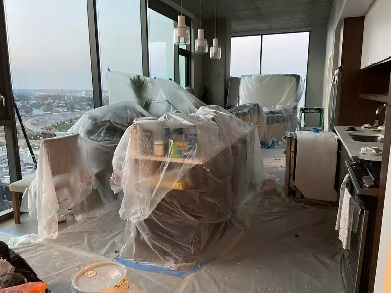 Image: Residents at The Grand on 1777 Chestnut Place say they've lived through floods, power outages, unsanitary conditions and property damage.