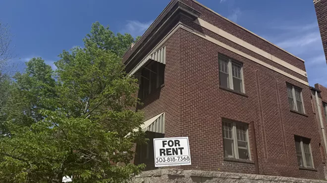 For Rent apartment sign in Denver