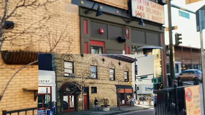 restaurant building then and now.