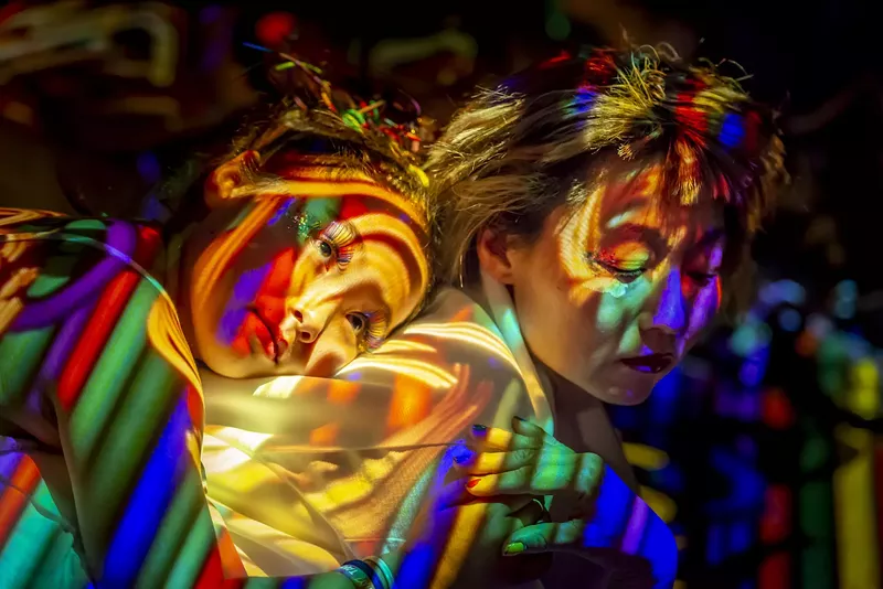 Image: Woven Spaces is a sensory and participatory mix of collaborative sculpture, outdoor projections and performance.