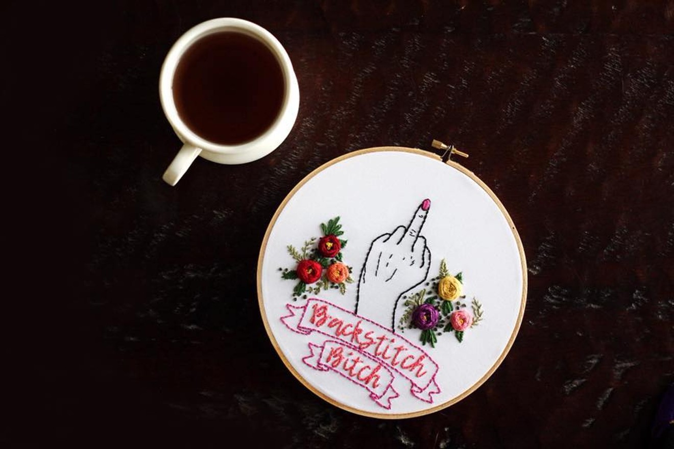 Get bitchy with Backstitch Bitch, a vendor at this year's Horseshoe Market.
