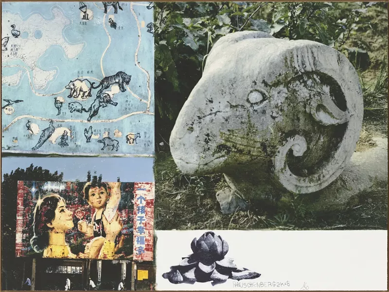 Image: Robert Rauschenberg, "Lotus X," part of the new show now open at the Museum of Outdoor Art.
