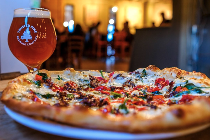 Image: Pizza and beer