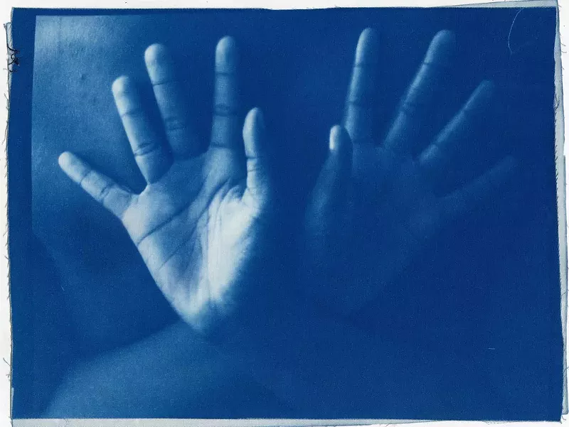 Image: Vanessa Leroy, cyanotype on fabric (page 14, from the book There’s A Place I Want To Take You.