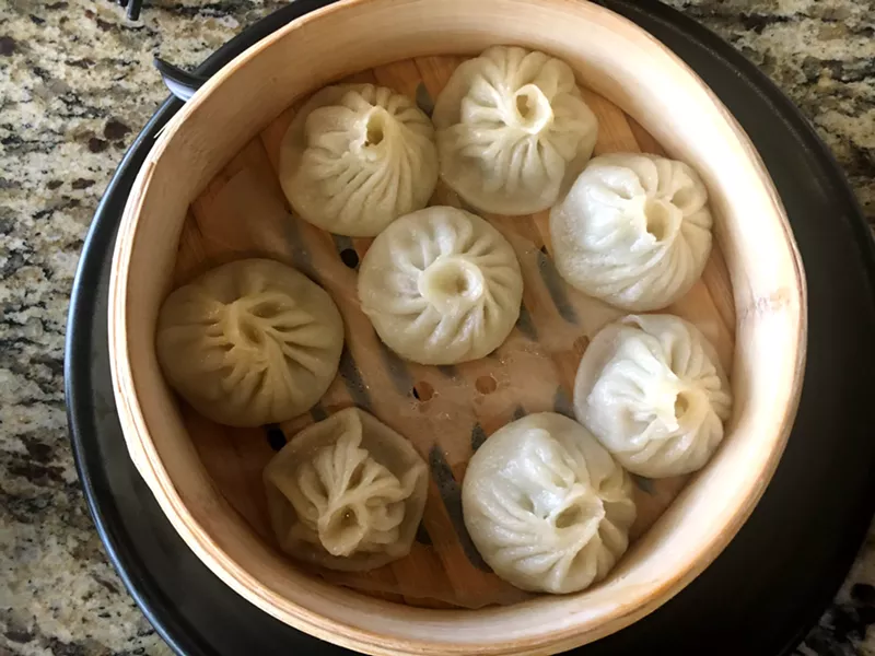 Image: Xiaolongbao (soup dumplings) at Uncle Zoe's Chinese Kitchen in Aurora.