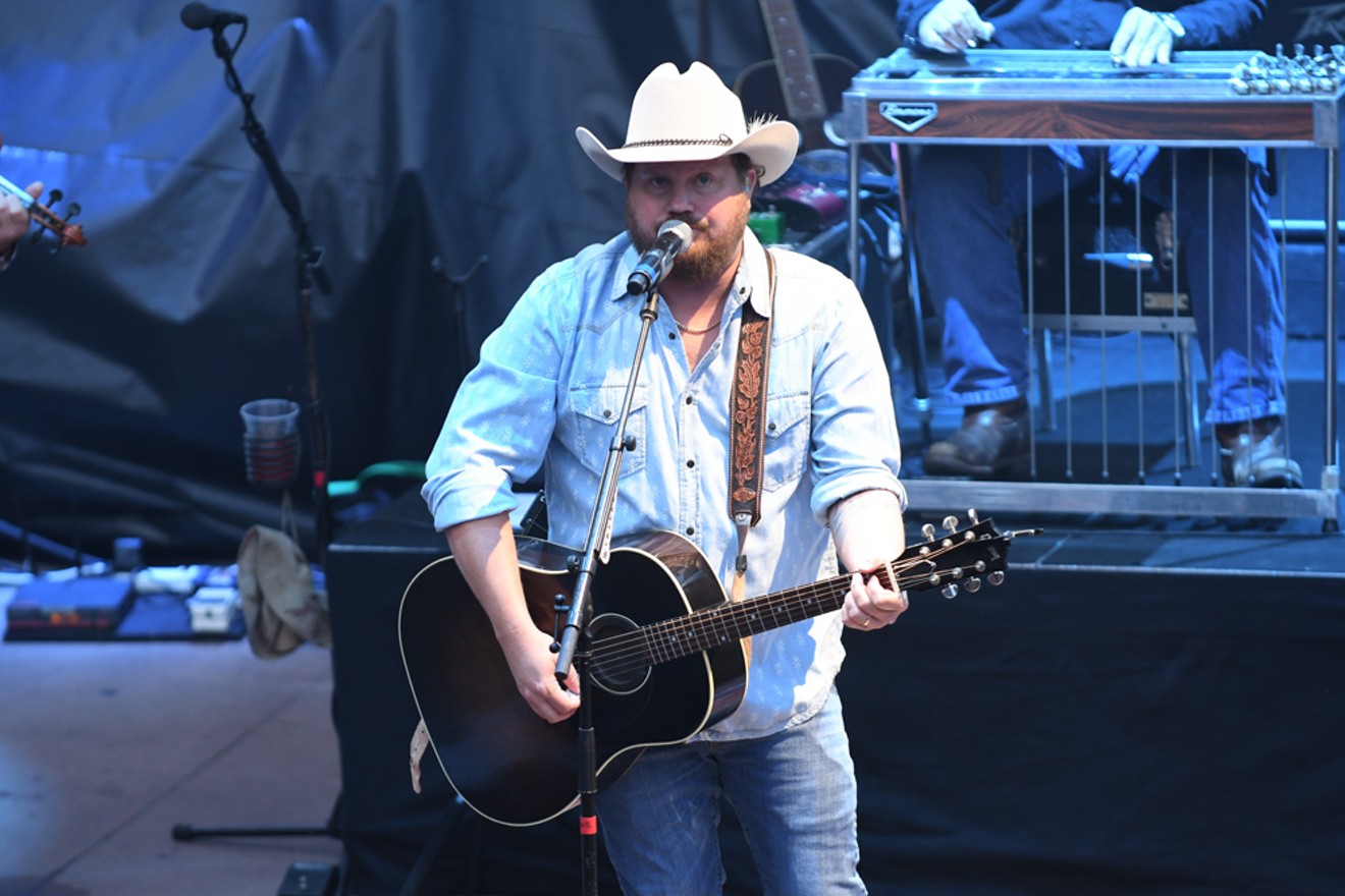 Randy Rogers performs with Kip Moore and Wade Bowen at the Paramount Theatre on Thursday.