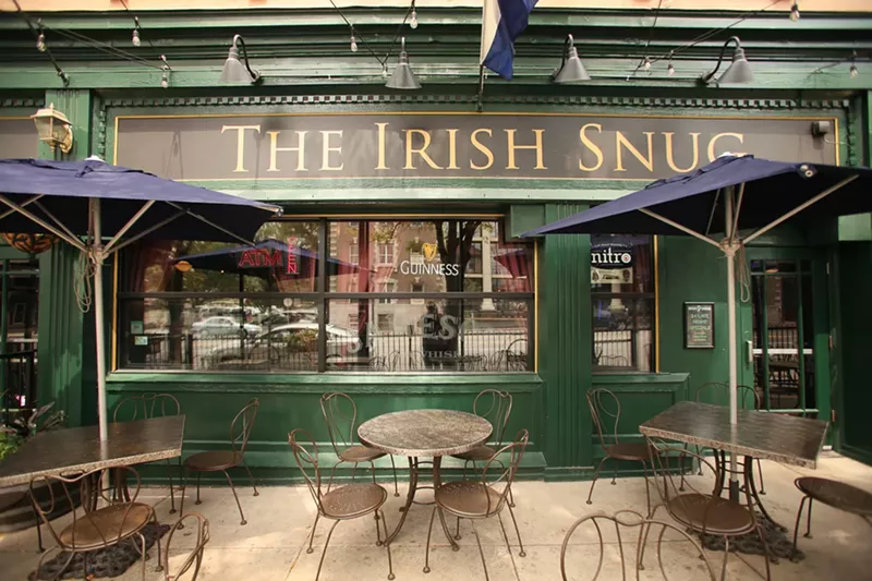 Image: The patio at the Irish Snug is right on Colfax and a great place for people-watching.