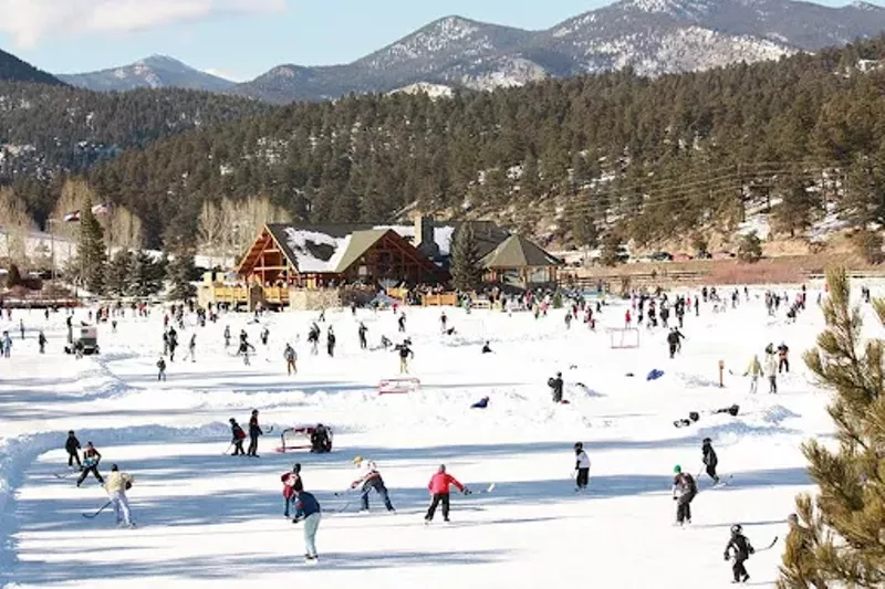 Image: Evergreen Lake, a record-breaking outdoor ice rink.