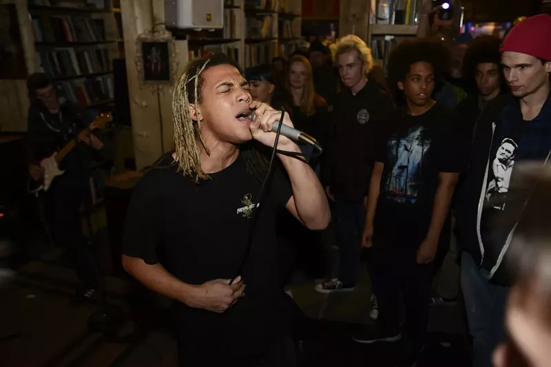 Image: Skrewtape plays at Mutiny Information Cafe on February 17, 2017, during Don't Panic Fest.