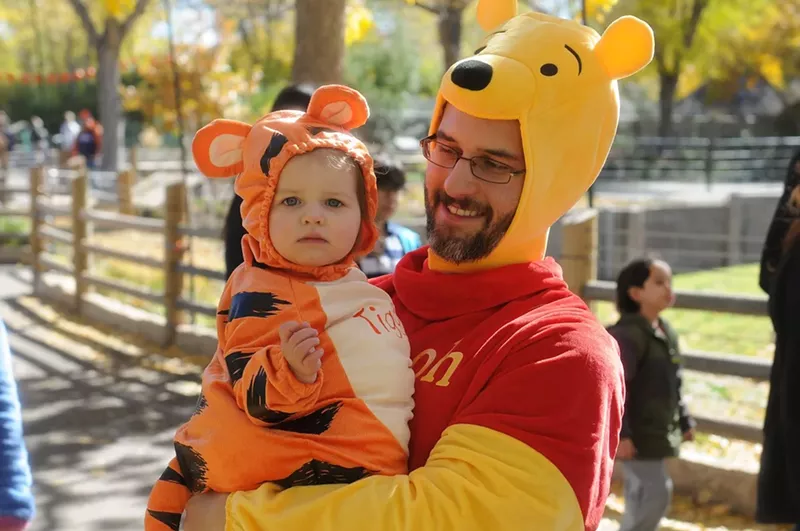 Image: Remember trick-or-treating when you didn't need to cover your face?