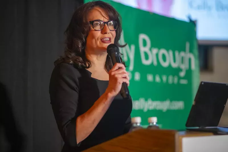 Image: Kelly Brough touts her life journey and leadership experience as selling points for voters.
