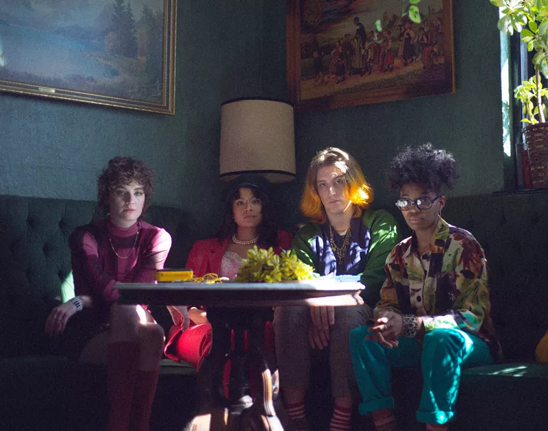 Image: Waiting Room bandmembers are (left to right), Breanna Ahlgren, Jessica Mendez, Nathan Shamblin and Stevie Gunter.